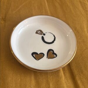 Kate Spade Elegant Gold and Black Ring Dish